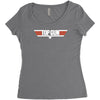 top gun logo cool retro Women's Triblend Scoop T-shirt