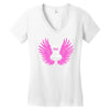 i wear pink for my mom Women's V-Neck T-Shirt