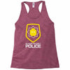 super secret police Racerback Tank