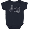 funny rude fingers ideal birthday gift or present Baby Bodysuit