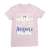 awesome poppa Ladies Fitted T-Shirt