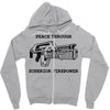 peace through superior firepower Zipper Hoodie