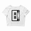 retro cassette Crop Top