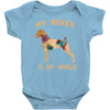 my boxer is my world Baby Bodysuit