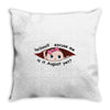 August Peeking Out Baby Girl Throw Pillow