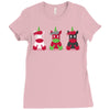 Three Cute But Angry Unicorn Ladies Fitted T-Shirt