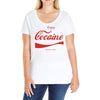 enjoy cocaine funny gray Ladies Curvy T-Shirt