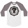 white and black 3/4 Sleeve Shirt