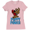 puppy power Ladies Fitted T-Shirt