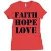 faith hope love Ladies Fitted T-Shirt