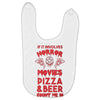 horror movies, pizza and beer Baby Bibs
