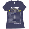 June Girl Facts Cancer Ladies Fitted T-Shirt