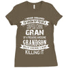 Super Cool Gran Of A Freaking Awesome Grandson Ladies Fitted T-Shirt