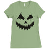 pumpkin face Ladies Fitted T-Shirt