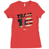 team 10 american flag Ladies Fitted T-Shirt