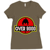 Over 9000 DBZ Vegeta Ladies Fitted T-Shirt