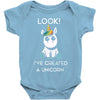 look i've created a unicorn Baby Onesie