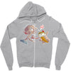 zombie ice cream art Zipper Hoodie