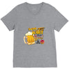 save water drink beer V-Neck Tee