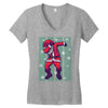 santa claus dabbing Women's V-Neck T-Shirt