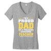 proud dad of a freaking awesome teacher. (yes she bought me this). fat Women's V-Neck T-Shirt