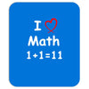 kids boys childrens i love math 1+1=11 funny Mousepad