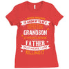 Super Cool Grandson Of A Freaking Awesome Father Ladies Fitted T-Shirt