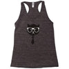 grumpy hipster cat Racerback Tank