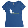 unicorn scooting on the floor Women's Triblend Scoop T-shirt