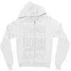 legends are born in may Zipper Hoodie