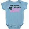 girls just want to have fundamental rights Baby Bodysuit