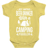beer drinker camping!! Baby Bodysuit
