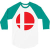 smash bros tribute unisex vinyl 3/4 Sleeve Shirt