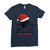 skull christmas Ladies Fitted T-Shirt