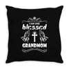 I Am One Blessed Grandmom Throw Pillow