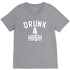 Drunk And High V-Neck Tee