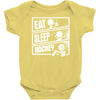 v3 eat sleep hockey Baby Onesie