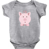 cute surprised pig pig Baby Bodysuit