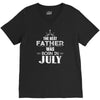 The Best Father Was Born In July V-Neck Tee