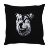 round neck dog wolf Throw Pillow