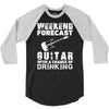 weekend forcast guitar with a chance of drinking 3/4 Sleeve Shirt