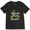 kings are born in november V-Neck Tee