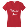 trombone hero funny music Women's V-Neck T-Shirt