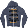 Super Cool Grandpa Of A Freaking Awesome Grandson Zipper Hoodie