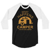 what happens in camper stays in camper vintage style camp funny 3/4 Sleeve Shirt