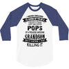 Super Cool Pops Of A Freaking Awesome Grandson 3/4 Sleeve Shirt