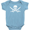 pirate skull sword music band metal biker guitar tee new Baby Onesie