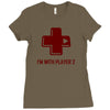 i'm with player 2 video game gamer computer geek nerd funny tee shirt Ladies Fitted T-Shirt