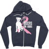 boxers for boobs Zipper Hoodie