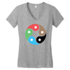 zentao symbol as evolution of the tao (yin yang) Women's V-Neck T-Shirt